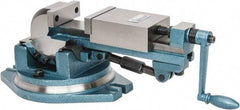 Gibraltar - 4" Jaw Width, 4-11/64" Jaw Opening Capacity, 3-Way Angle Swivel Machine Vise - Manual Operation, 1 Station, 20" Long x 7.28" High x 1-1/2" Deep, Cast Iron - Industrial Tool & Supply
