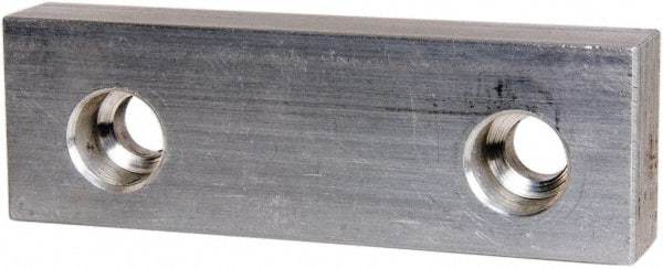 Gibraltar - 4" Wide x 1-1/4" High x 5/8" Thick, Flat/No Step Vise Jaw - Soft, Aluminum, Fixed Jaw, Compatible with 4" Vises - Industrial Tool & Supply