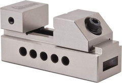Gibraltar - 1-27/64" Jaw Width, 1-1/2" Jaw Opening Capacity, 0.91" Jaw Height, Toolmaker's Vise - Flat Jaw, 0.003" Parallelism, 0.005" Squareness, 100mm OAL x 1.89" OAH - Industrial Tool & Supply