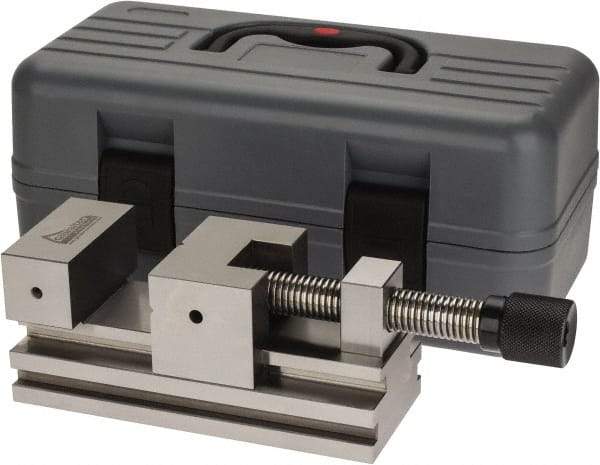 Gibraltar - 2-3/4" Jaw Width, 4" Jaw Opening Capacity, 1-3/16" Jaw Height, Toolmaker's Vise - Flat Jaw, 0.003" Parallelism, 0.005" Squareness, 254mm OAL x 2-7/16" OAH - Industrial Tool & Supply