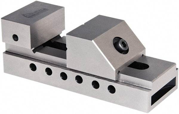 Gibraltar - 2" Jaw Width, 2-3/8" Jaw Opening Capacity, 2-9/16" Jaw Height, Toolmaker's Vise - Flat Jaw, 0.00012" Parallelism, 0.0002" Squareness, 5-1/2" OAL x 1-31/32" OAH - Industrial Tool & Supply