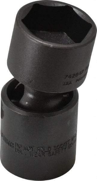 Proto - 1/2" Drive 1-1/16" Standard Universal Impact Socket - 6 Points, 3" OAL - Industrial Tool & Supply