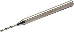 Seco - 1.9mm 130° Solid Carbide Jobber Drill - Bright Finish, Right Hand Cut, Spiral Flute, Straight Shank, 38mm OAL - Industrial Tool & Supply