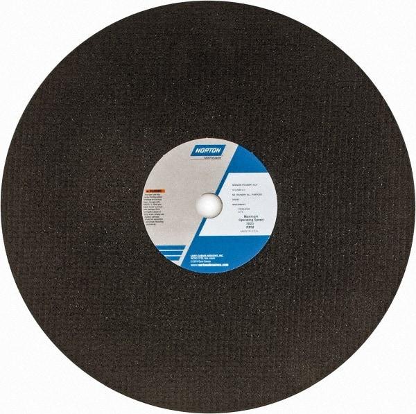 Norton - 16" Zirconia Alumina Cutoff Wheel - 5/32" Thick, 1" Arbor, 3,820 Max RPM, Use with Stationary Grinders - Industrial Tool & Supply