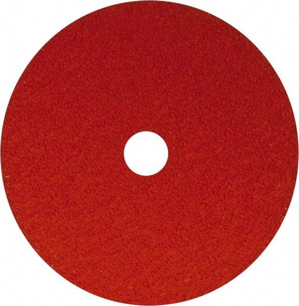Norton - 7" Diam 7/8" Hole 24 Grit Fiber Disc - Ceramic, Series R980P - Industrial Tool & Supply