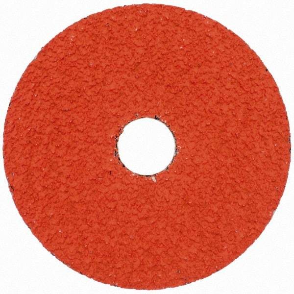 Norton - 4-1/2" Diam 7/8" Hole 24 Grit Fiber Disc - Ceramic, Series R980P - Industrial Tool & Supply