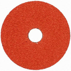 Norton - 4-1/2" Diam 7/8" Hole 24 Grit Fiber Disc - Ceramic, Series R980P - Industrial Tool & Supply