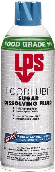 LPS - 15 oz Aerosol Spray Lubricant - Clear, 41°F to 203°F, Food Grade - Industrial Tool & Supply