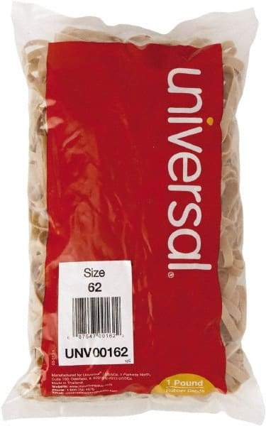 UNIVERSAL - 2-1/2" Circumference, 1/4" Wide, Standard Office Rubber Band Strapping - 490 Pieces - Industrial Tool & Supply
