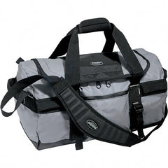 Bucket Boss - 2 Pocket Gray & Black Tarpaulin Tool Bag - 20" Wide x 12" Deep x 12" High - Industrial Tool & Supply