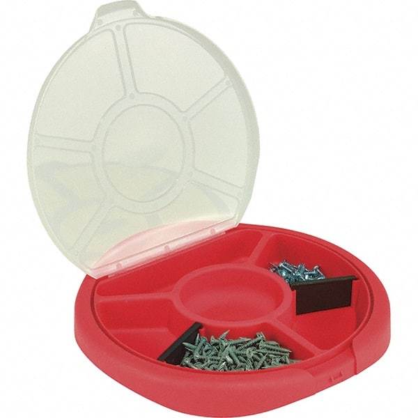 Bucket Boss - 6 Pocket General Purpose Holster - Plastic, Clear Lid/Red, 12-1/2" Wide x 1" High - Industrial Tool & Supply