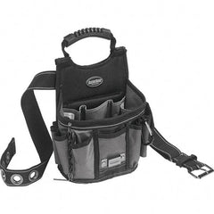 Bucket Boss - 13 Pocket General Purpose Holster - Ballistic Polyester, Black & Gray - Industrial Tool & Supply