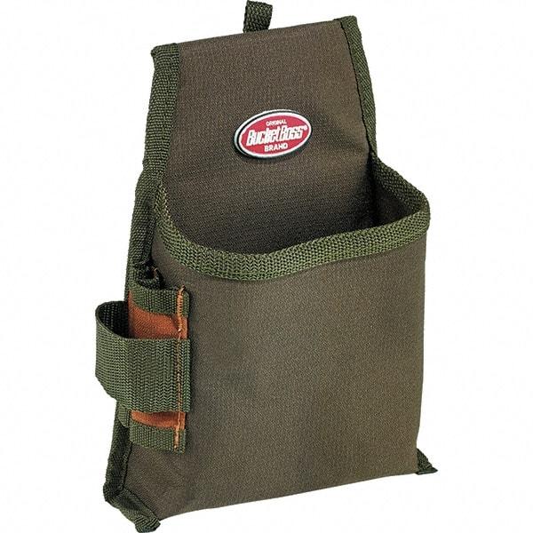 Bucket Boss - 1 Pocket General Purpose Holster - Polyester, Brown & Green - Industrial Tool & Supply