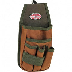 Bucket Boss - 5 Pocket General Purpose Holster - Polyester, Brown & Green - Industrial Tool & Supply
