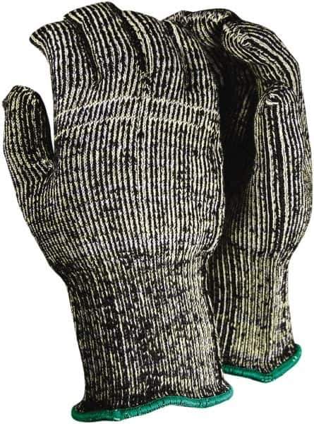 PRO-SAFE - Size M (8), ANSI Cut Lvl 4, ATA Cut Resistant Gloves - 11" Long, Continuous Cuff, Black, Paired - Industrial Tool & Supply