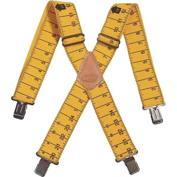 Bucket Boss - Suspenders - Elastic, Black & Yellow - Industrial Tool & Supply