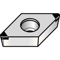 Kennametal - DCGW11T308 Grade KBH20 PCBN Turning Insert - 55° Diamond, 3/8" Inscr Circle, 5/32" Thick, 1/32" Corner Radius - Industrial Tool & Supply