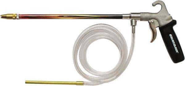 Guardair - 120 Max psi Brass Syphon Spray Gun - 1/4 NPT Inlet, 12" Tube Length, Aluminum Body/Brass Nozzle - Industrial Tool & Supply