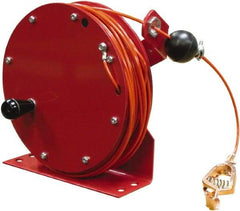 Reelcraft - 1/8 Inch x 100 Ft. Steel Stranded Cable Grounding Reel - Hand Crank Reel - Industrial Tool & Supply