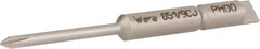 Wera - 4mm Drive #00 Point Precision Phillips Bit - Industrial Tool & Supply