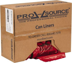 PRO-SOURCE - 16 Gal Capacity, Red, Hazardous Waste Bag - 1.3 mil Thick x 24" Wide x 31" High, Roll - Industrial Tool & Supply