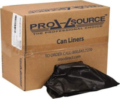 PRO-SOURCE - 1.5 mil Thick, Heavy-Duty Trash Bags - Linear Low-Density Polyethylene (LLDPE), Flat Pack Dispenser, 38" Wide x 58" High, Black - Industrial Tool & Supply