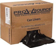 PRO-SOURCE - 2 mil Thick, Heavy-Duty Trash Bags - Linear Low-Density Polyethylene (LLDPE), Flat Pack Dispenser, 40" Wide x 46" High, Black - Industrial Tool & Supply