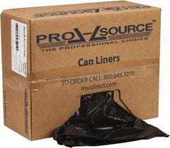 PRO-SOURCE - 1.5 mil Thick, Heavy-Duty Trash Bags - Linear Low-Density Polyethylene (LLDPE), Flat Pack Dispenser, 43" Wide x 47" High, Black - Industrial Tool & Supply