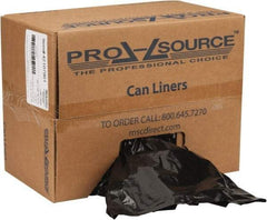 PRO-SOURCE - 1.65 mil Thick, Heavy-Duty Trash Bags - Linear Low-Density Polyethylene (LLDPE), Flat Pack Dispenser, 38" Wide x 58" High, Black - Industrial Tool & Supply