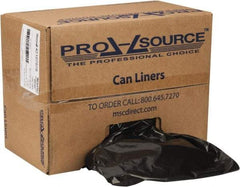 PRO-SOURCE - 2 mil Thick, Heavy-Duty Trash Bags - Linear Low-Density Polyethylene (LLDPE), Flat Pack Dispenser, 38" Wide x 58" High, Black - Industrial Tool & Supply