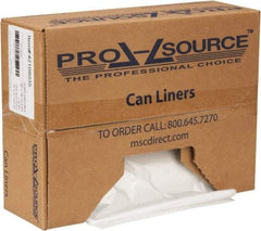 PRO-SOURCE - 1.1 mil Thick, Heavy-Duty Trash Bags - Hexene Resins, Roll Dispenser, 38" Wide x 58" High, Clear - Industrial Tool & Supply