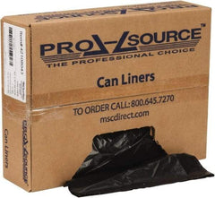 PRO-SOURCE - 1.1 mil Thick, Heavy-Duty Trash Bags - Hexene Resins, Roll Dispenser, 43" Wide x 47" High, Black - Industrial Tool & Supply