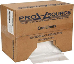 PRO-SOURCE - 1.1 mil Thick, Heavy-Duty Trash Bags - Hexene Resins, Roll Dispenser, 33" Wide x 39" High, Clear - Industrial Tool & Supply