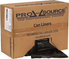 PRO-SOURCE - 1.1 mil Thick, Heavy-Duty Trash Bags - Hexene Resins, Roll Dispenser, 33" Wide x 39" High, Black - Industrial Tool & Supply