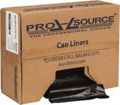 PRO-SOURCE - 1.1 mil Thick, Heavy-Duty Trash Bags - Hexene Resins, Roll Dispenser, 30" Wide x 36" High, Black - Industrial Tool & Supply