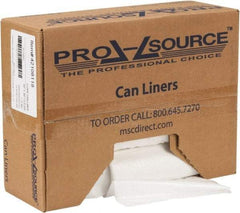 PRO-SOURCE - 1.1 mil Thick, Heavy-Duty Trash Bags - Hexene Resins, Roll Dispenser, 30" Wide x 36" High, Clear - Industrial Tool & Supply