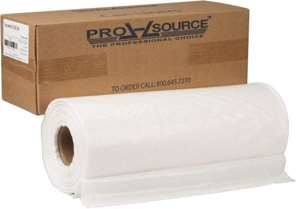 PRO-SOURCE - 2.7 mil Thick, Heavy-Duty Trash Bags - Hexene Resins, Roll Dispenser, 38" Wide x 63" High, Clear - Industrial Tool & Supply