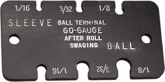 Loos & Co. - 1/16 to 1/8 Inch Range, Wire and Sheet Metal Gage - Use with Ball Terminals - Industrial Tool & Supply