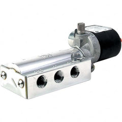 Parker - 120/60 - 110/50 VAC 1/4" NPT Port Aluminum 5-Way, 2 Position Solenoid Valve - Industrial Tool & Supply