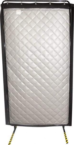 Singer Safety - 8' Long x 48" Wide, Fiberglass Modular Acoustic Screen/Frame - ASTM E-84 Specification, Metallic Gray - Industrial Tool & Supply