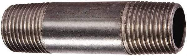 Value Collection - Schedule 80, 3" Diam x 5" Long Black Pipe Nipple - Seamless - Industrial Tool & Supply