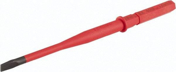 Wera - 7/32" x 0.039" Blade, 9mm Drive Slotted Screwdriver Bit - 6-1/4" OAL - Industrial Tool & Supply