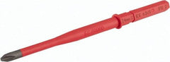 Wera - #2, Insulated Phillips 1,000 Volt Insulated Screwdriver Bit - 3/8" Drive, 6-1/4" OAL - Industrial Tool & Supply