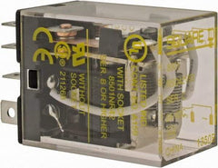 Square D - Electromechanical Plug-in General Purpose Relay - 10 Amp at 240 VAC, DPDT, 24 VDC - Industrial Tool & Supply