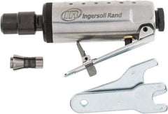Ingersoll-Rand - 1/4" Collet, Straight Handle, Angle Air Die Grinder - 28,000 RPM, Front Exhaust, 24 CFM, 0.25 hp, 1/4" Inlet - Industrial Tool & Supply