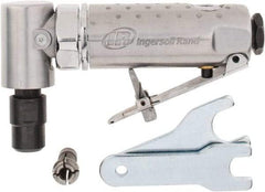 Ingersoll-Rand - 1/4" Collet, Angle Handle, Angle Air Die Grinder - 21,000 RPM, Front Exhaust, 24 CFM, 0.25 hp, 1/4" Inlet - Industrial Tool & Supply