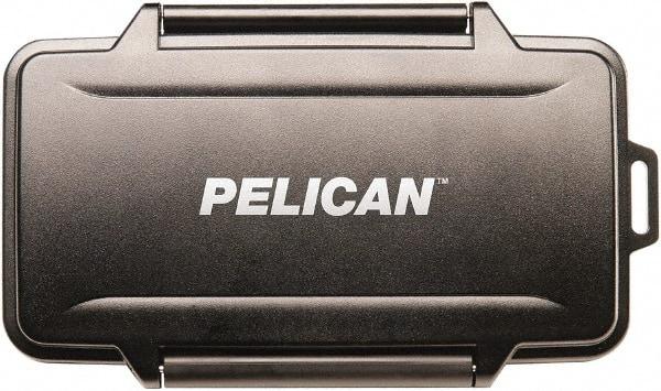 Pelican Products, Inc. - 4-51/64" Wide x 39/64" High, Memory Card Case - Black, Polycarbonate - Industrial Tool & Supply
