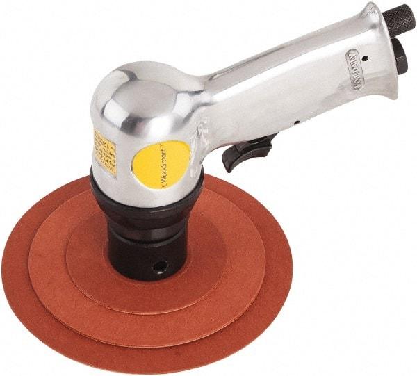 Value Collection - 16,000 OPM, 4 CFM Air Consumption, 90 psi Air Pressure, Palm Air Orbital Sander - Round Pad, 1/4 NPT Inlet - Industrial Tool & Supply