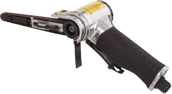 Value Collection - 3/8 x 13 Inch, 20,000 RPM Air Belt Sander - 0.45 Hp, 4 CFM Air Consumption, Rear Exhaust - Industrial Tool & Supply