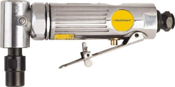 Value Collection - 1/4" Collet, Angle Handle, Air Angle Die Grinder - 22,000 RPM, Front Exhaust, 4 CFM, 0.3 hp, 90 psi, 1/4 NPT Inlet - Industrial Tool & Supply